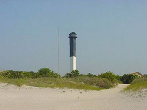 A photo of a Sullivan's Island, South Carolina light house